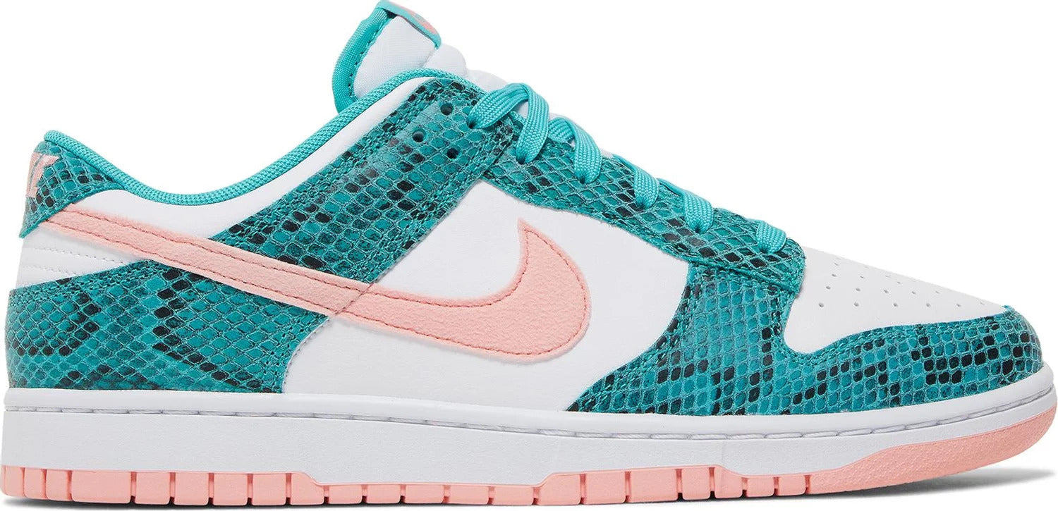 Nike Dunk Low Snakeskin Washed Teal Bleached Coral - DR8577-300