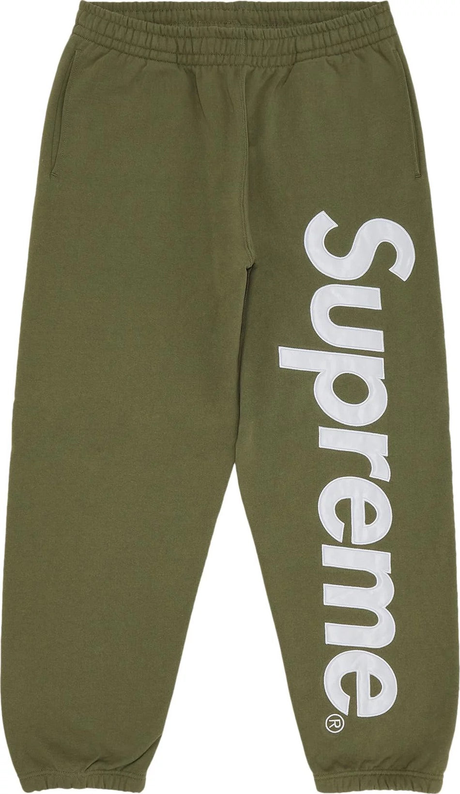 Supreme - Satin Appliqu Sweatpant 'Light Olive'