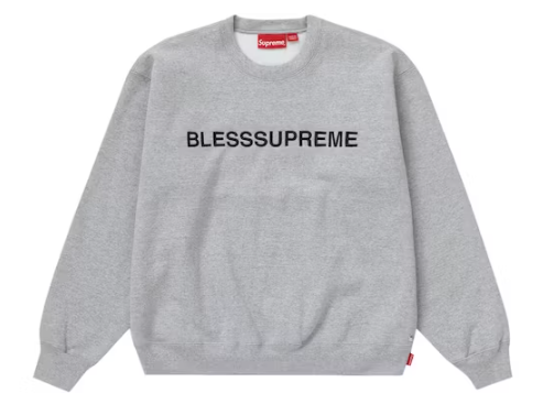 Supreme - Bless Crewneck 'Heather Grey'