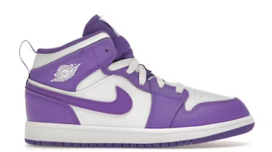 Jordan 1 Mid Purple Venom (PS) - DQ8424-511